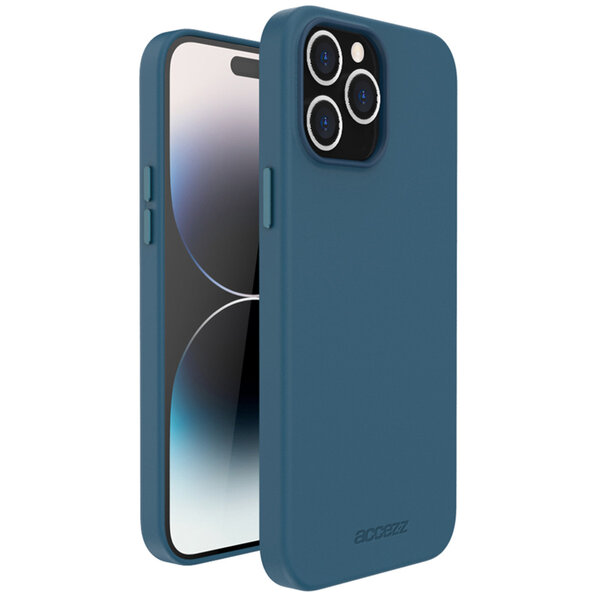 Accezz - Leather Backcover met MagSafe voor Apple iPhone 14 Pro Max - Dark Blue