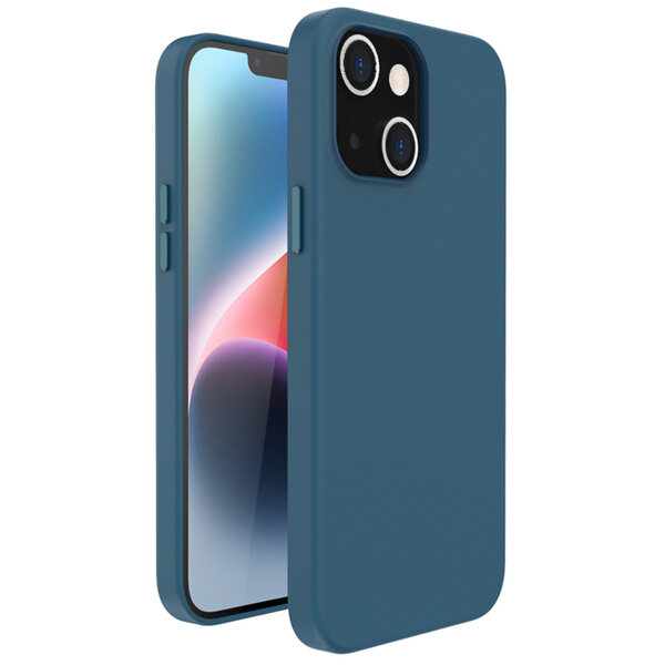Accezz - Leather Backcover met MagSafe voor Apple iPhone 14 Plus - Dark Blue