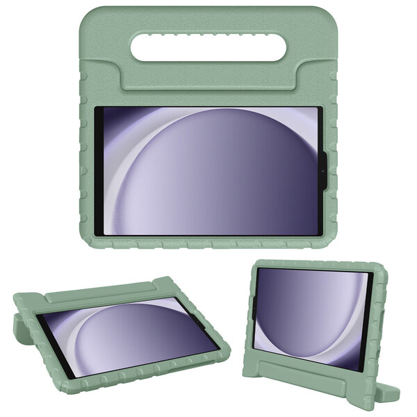Accezz - Kidsproof Backcover with handvat for Samsung Galaxy Tab A9 8.7 inch - Olive Green
