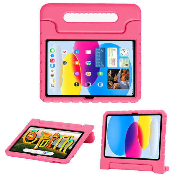 Accezz - Kidsproof Backcover met handvat voor Apple iPad 11 (2025) 11 inch A16 / iPad 10 (2022) 10.9 inch - Pink
