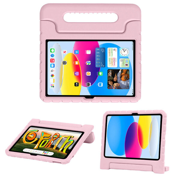 Accezz - Kidsproof Backcover met handvat voor Apple iPad 11 (2025) 11 inch A16 / iPad 10 (2022) 10.9 inch - Light Pink