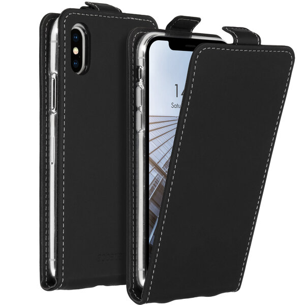Accezz - Flipcase voor Apple iPhone X / Xs - Black