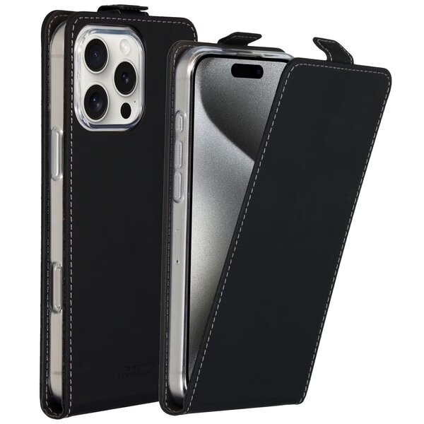 Accezz - Flipcase voor Apple iPhone 16 Pro Max - Black