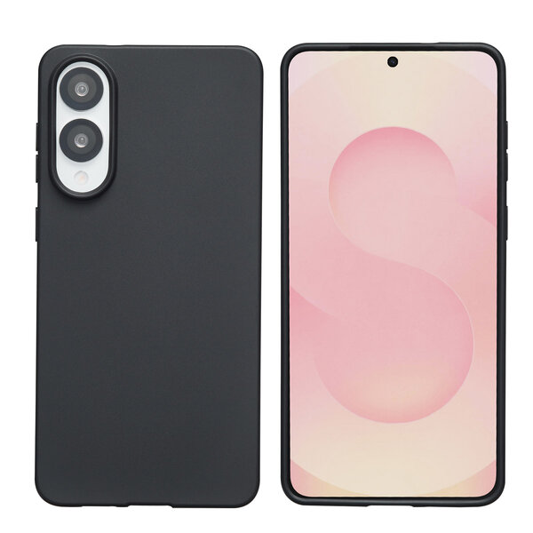 Accezz - Color Backcover voor Samsung Galaxy S25 Edge - Black