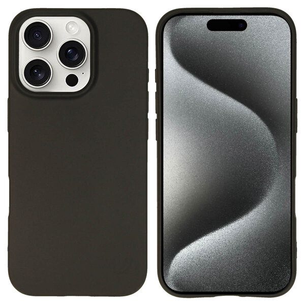 Accezz - Color Backcover voor Apple iPhone 16 Pro - Black