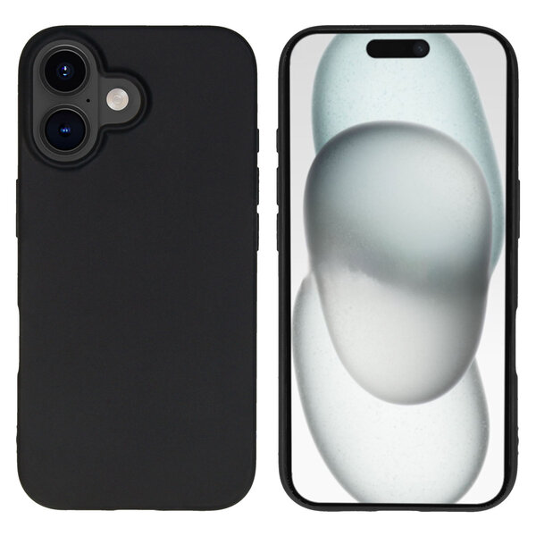 Accezz - Color Backcover voor Apple iPhone 16 - Black