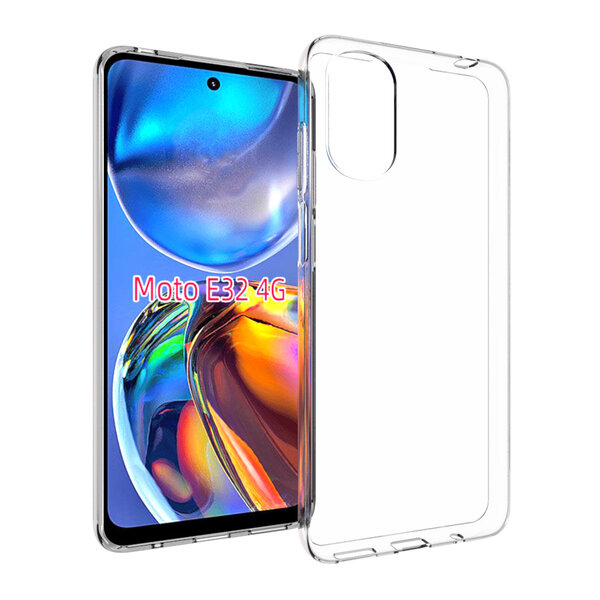 Accezz - Backcover voor Motorola Moto E32 / E32s - Transparent