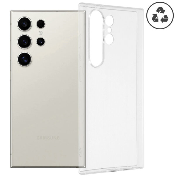 Accezz - 100% Recycled Backcover voor Samsung Galaxy S24 Ultra - Transparent