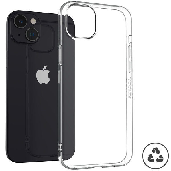 Accezz - 100% Recycled Backcover voor Apple iPhone 15 Plus - Transparent