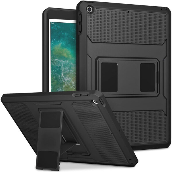Accezz - Rugged Back Case voor Apple iPad 6 (2018) 9.7 inch / iPad 5 (2017) 9.7 inch - Black
