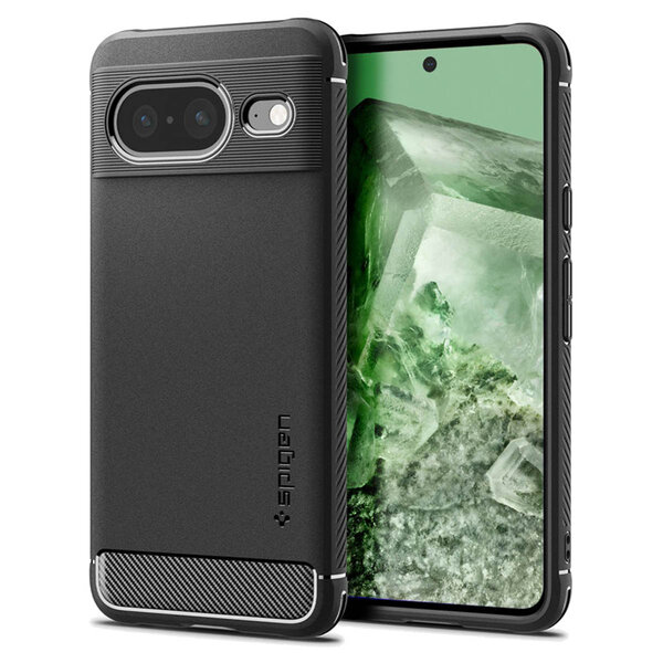 Spigen - Rugged Armor Backcover voor Google Pixel 8 - Black
