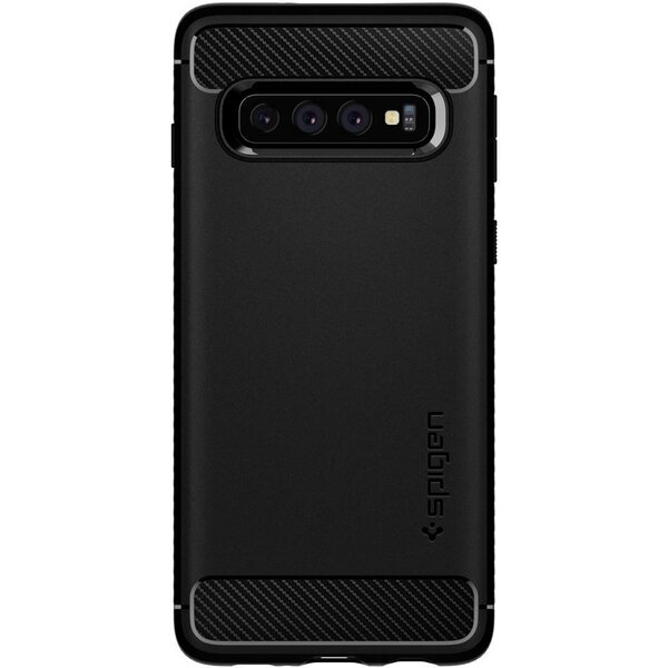 Spigen - Rugged Armor Backcover voor Samsung Galaxy S10 - Black