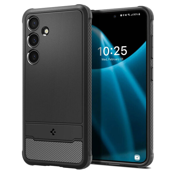 Spigen - Rugged Armor Backcover voor Samsung Galaxy S24 - Matte Black