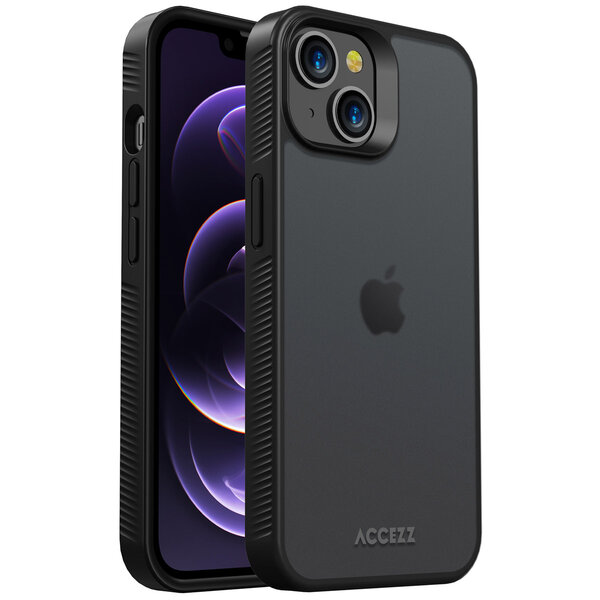 Accezz - Rugged Frosted Backcover voor Apple iPhone 14 - Black