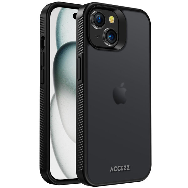 Accezz - Rugged Frosted Backcover voor Apple iPhone 15 - Black