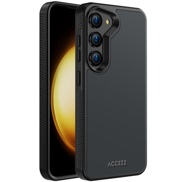 Accezz - Rugged Frosted Backcover voor Samsung Galaxy S23 - Black