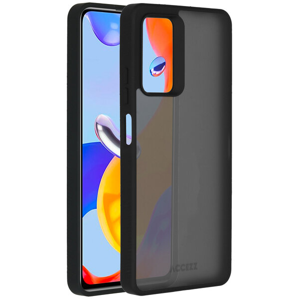 Accezz - Rugged Frosted Backcover voor Xiaomi Redmi Note 11 Pro - Black
