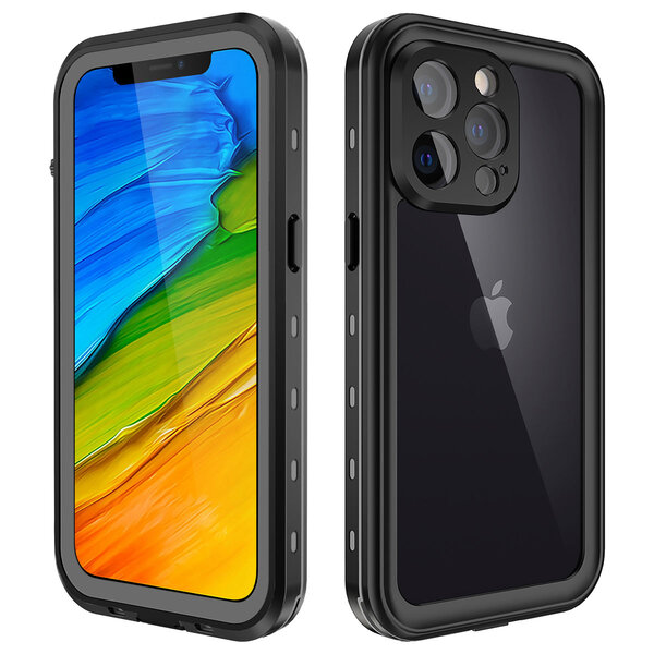 Redpepper - Dot Plus Waterproof Backcover voor Apple iPhone 13 Pro - Black