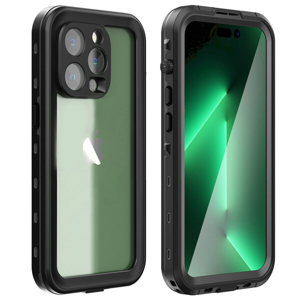 Redpepper - Dot Plus Waterproof Backcover voor Apple iPhone 14 Pro - Black