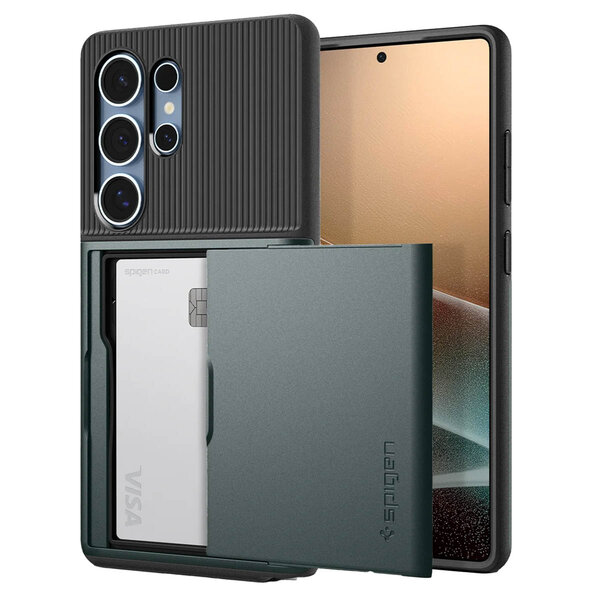 Spigen - Slim Armor CS Backcover voor Samsung Galaxy S25 Ultra - Abyss Green