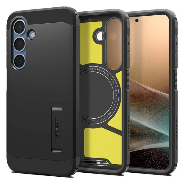 Spigen - Tough Armor Backcover MagSafe voor Samsung Galaxy S25 - Black