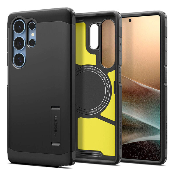 Spigen - Tough Armor Backcover MagSafe voor Samsung Galaxy S25 Ultra - Black