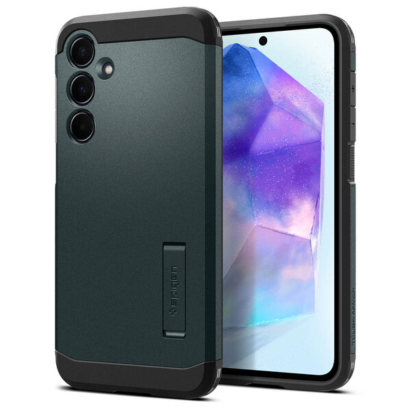 Spigen - Tough Armor Backcover voor Samsung Galaxy A55 - Abyss Green