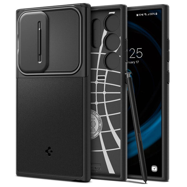 Spigen - Optik Armor Camera Slider voor Samsung Galaxy S24 Ultra - Black
