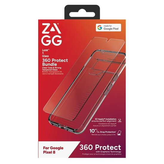 ZAGG - Luxe Case + Screenprotector voor Google Pixel 8 - Clear