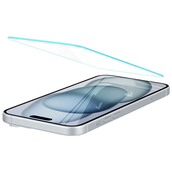 Spigen - GLAStR Slim Screenprotector voor Apple iPhone 16 Plus / 15 Plus - Transparent