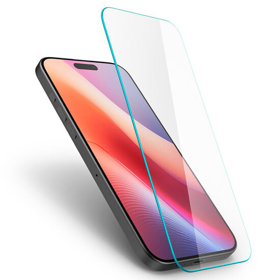 Spigen - GLAStR Slim Screenprotector voor Apple iPhone 16 / 15 - Transparent