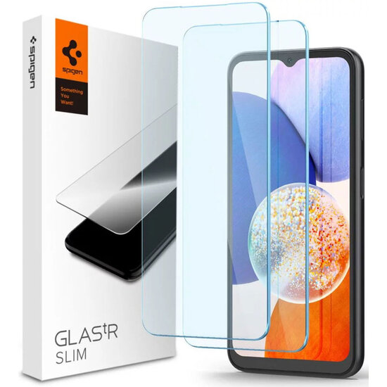 Spigen - GLAStR Slim Screenprotector 2-pack voor Samsung Galaxy A14 (5G/4G) - Transparent