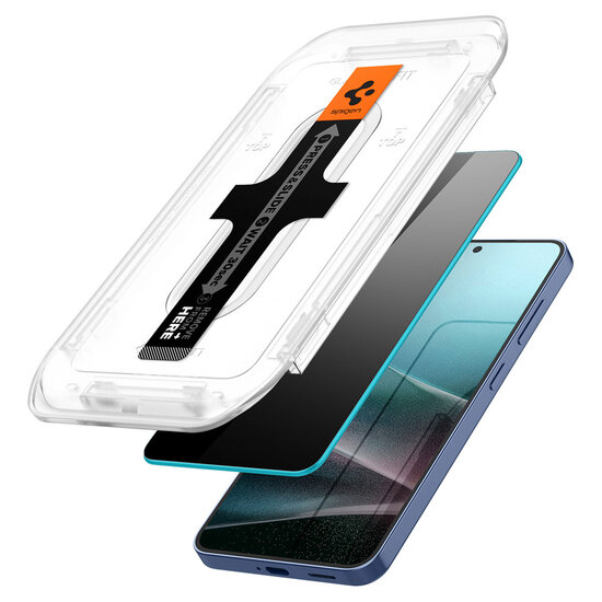 Spigen - GLAStR Privacy EZ Fit Screenprotector + Applicator voor Samsung Galaxy S24 / S25 - Transparent