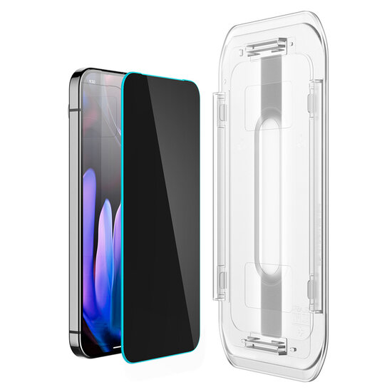 Spigen - GLAStR Privacy EZ Fit Screenprotector + Applicator voor Google Pixel 9 / 9 Pro / 10 / 10 Pro - Transparent