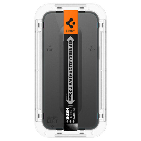 Spigen - GLAStR Privacy EZ Fit Screenprotector + Applicator voor Apple iPhone 15 Pro Max - Transparent