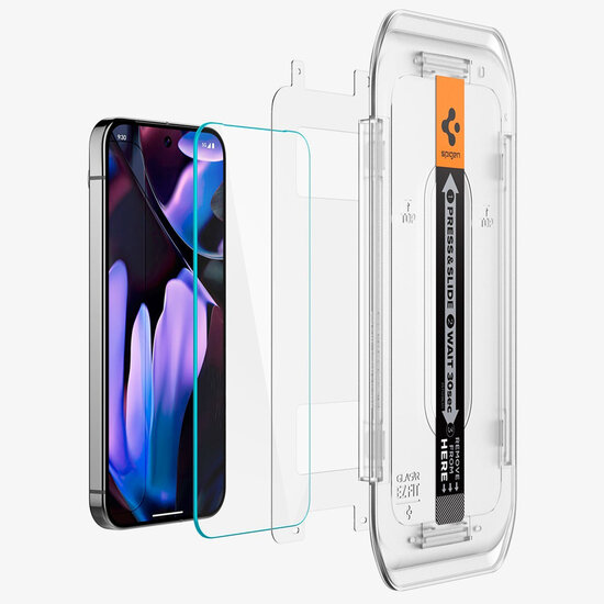 Spigen - GLAStR EZ Fit Screenprotector 2 Pack + Applicator voor Google Pixel 9 Pro XL / 10 Pro XL - Transparent