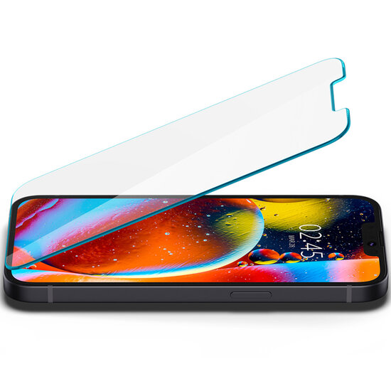 Spigen - GLAStR EZ Fit Screenprotector 2 Pack + Applicator voor Apple iPhone 13 / 13 Pro / 14 / 16e - Transparent
