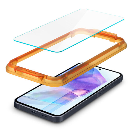 Spigen - GLAStR EZ Fit Screenprotector + Applicator voor Samsung Galaxy A55 - Transparent