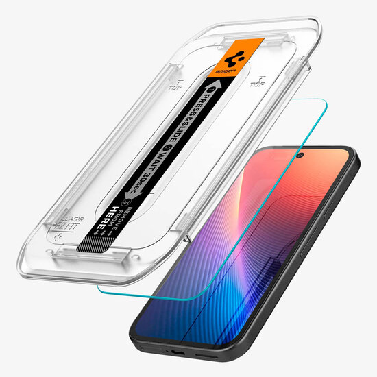 Spigen - GLAStR EZ Fit Screenprotector + Applicator voor Google Pixel 9a - Transparent