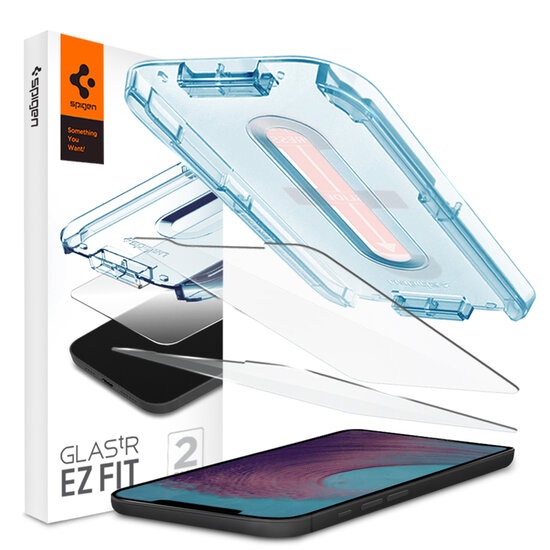 Spigen - GLAStR EZ Fit Screenprotector + Applicator voor Apple iPhone 12 Pro Max - Transparent