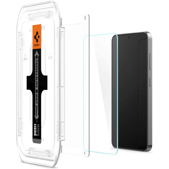 Spigen - GLAStR EZ Fit Screenprotector + Applicator 2-pack voor Samsung Galaxy S24 Plus / S25 Plus - Transparent