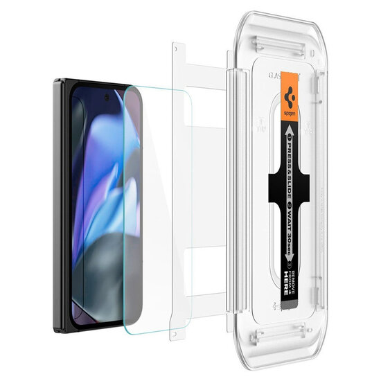 Spigen - GLAStR EZ Fit Screenprotector + Applicator 2-pack voor Google Pixel 9 Pro Fold - Transparent