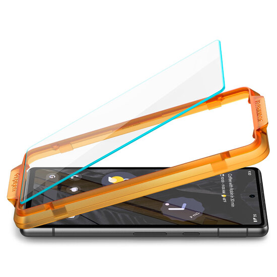 Spigen - GLAStR EZ Fit Screenprotector + Applicator 2-pack voor Google Pixel 7a - Transparent