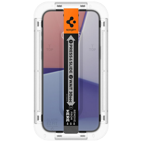 Spigen - GLAStR EZ Fit Screenprotector + Applicator 2-pack voor Apple iPhone 16 / 15 - Transparent