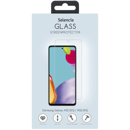Selencia - Tempered Glass Screenprotector voor Samsung Galaxy A52(s) (5G/4G) / A53 - Transparent