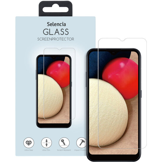 Selencia - Tempered Glass Screenprotector voor Samsung Galaxy A02s / A03(s) - Transparent