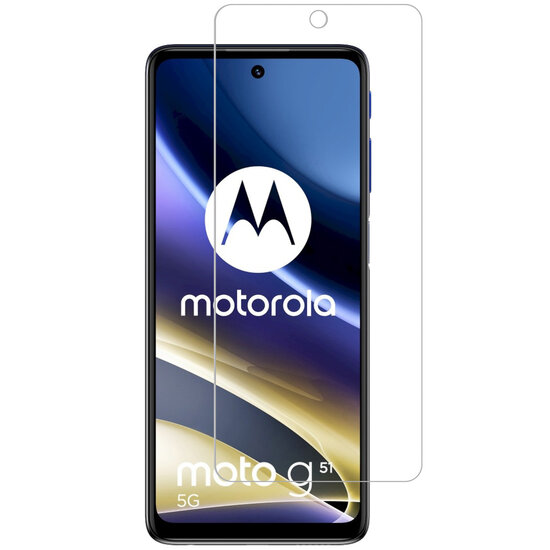 Selencia - Tempered Glass Screenprotector voor Motorola Moto G51 - Transparent