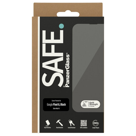 SAFE by PanzerGlass - Ultra-Wide Fit Screenprotector voor Google Pixel 8 - Transparent