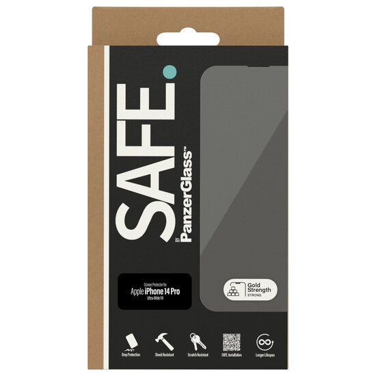 SAFE by PanzerGlass - Ultra-Wide Fit Screenprotector voor Apple iPhone 14 Pro - Transparent