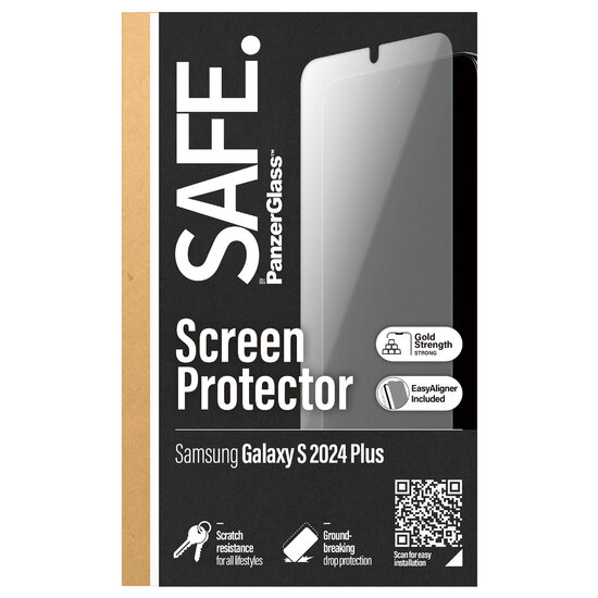SAFE by PanzerGlass - Ultra-Wide Fit Screenprotector Refresh incl. applicator voor Samsung Galaxy S24 Plus - Transparent